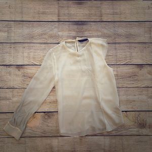 One shoulder white blouse